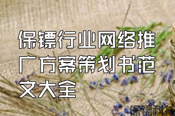 保鏢行業(yè)網(wǎng)絡(luò)推廣方案策劃書范文大全